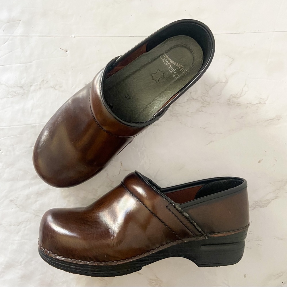 Dansko Professional Leather Stapled Clogs